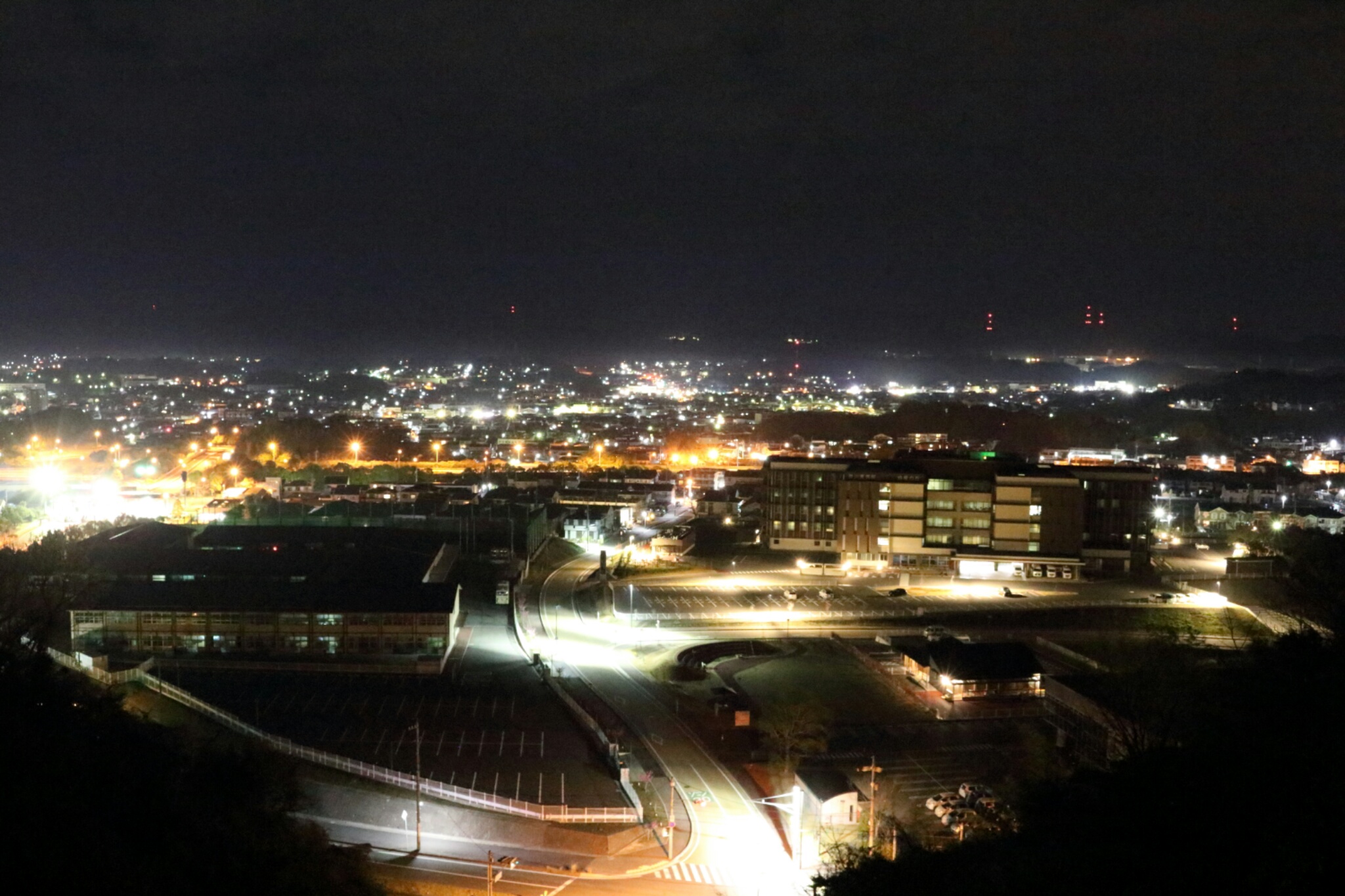【掛川市】陣場峠（青田山砦）から夜景を見よう！掛川城もはっきり見えます